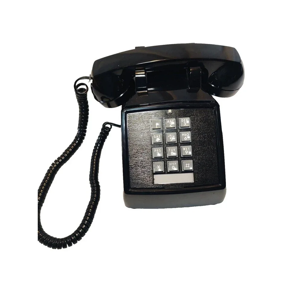 Vintage Cortelco 250000-VBA-20MD Black Push Button Telephone Desktop Phone USA - Picture 3 of 13